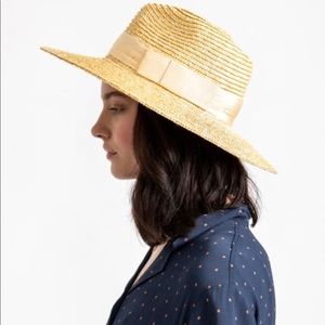 Brixton Joanna Straw Fedora Hat Size M